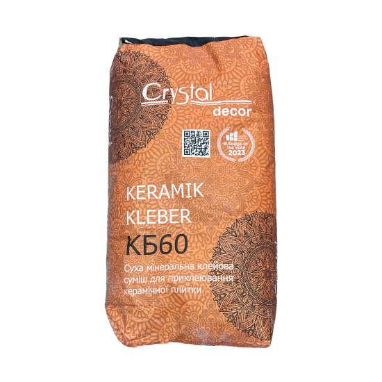 Клей для керамической плитки CRYSTAL DECOR KERAMIK KLEBER КБ60 25 кг