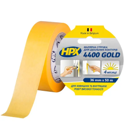 Високоякісна професійна малярна стрічка HPX 4400 GOLD 36 мм х 50 м