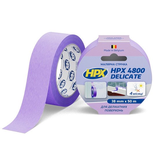 HPX 4800 Delicate – малярна стрічка для делікатних поверхонь 36 мм х 50 м HPX 4800 Delicate – малярна стрічка для делікатних поверхонь 36 мм х 50 м