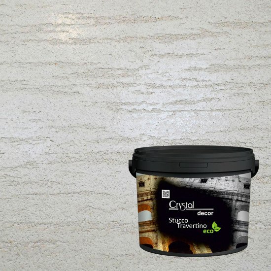 Декоративне покриття на мінеральній основі (травертин) Crystal Decor Stucco Travertino Eco 1 кг Naturale Декоративне покриття на мінеральній основі (травертин) Crystal Decor Stucco Travertino Eco 1 кг Naturale